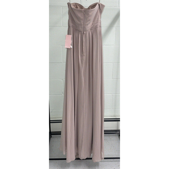Birdy Grey Grace Taupe Chiffon Convertible Gown XS NWT - Picture 2 of 9